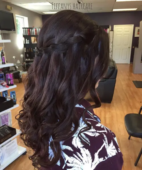 33 مدل رنگ موی قهوه ای تیره "برای هر رنگ پوست" 33 6 waterfall braid half u