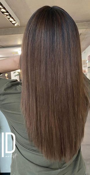 33 مدل رنگ موی قهوه ای تیره "برای هر رنگ پوست" 23 brunette brown hair 23 e1759153440297