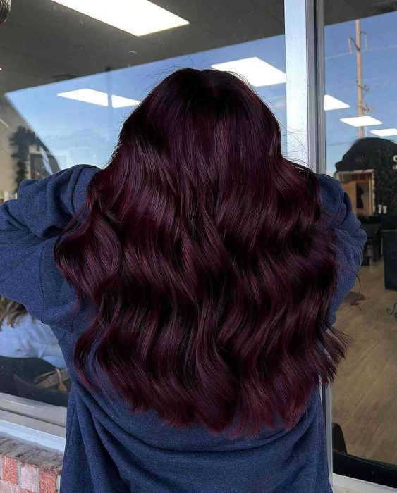 wine colored burgundy hairstyle e1761393348745